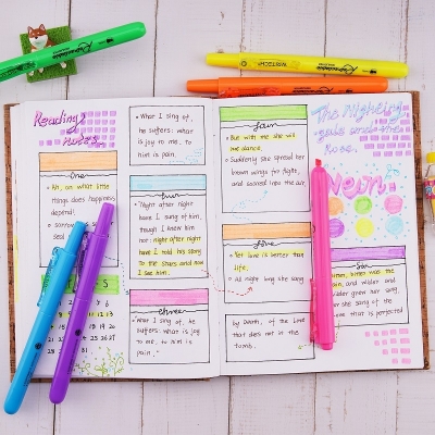 Textmarker retractabil Writech Pastel 